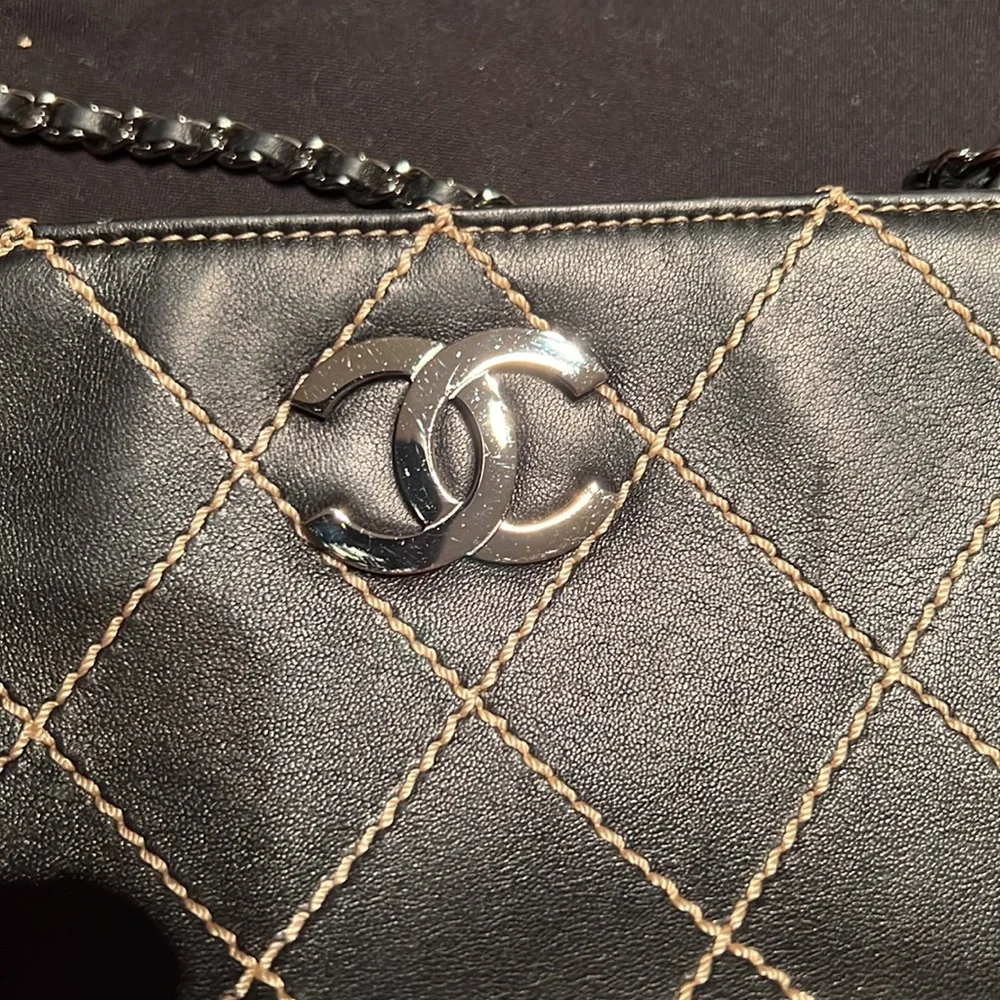 CHANEL Wild Stitch Mini Bag | Black Lambskin | 2004–2005 | Authentic